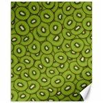 Kiwi Fruit Pattern Green Background Canvas 11  x 14 