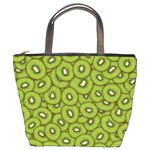 Kiwi Fruit Pattern Green Background Bucket Bag