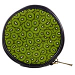 Kiwi Fruit Pattern Green Background Mini Makeup Bag