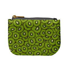 Kiwi Fruit Pattern Green Background Mini Coin Purse from ArtsNow.com Front