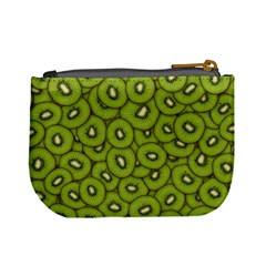 Kiwi Fruit Pattern Green Background Mini Coin Purse from ArtsNow.com Back