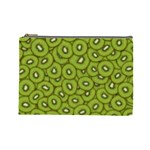 Kiwi Fruit Pattern Green Background Cosmetic Bag (Large)