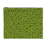 Kiwi Fruit Pattern Green Background Cosmetic Bag (XL)