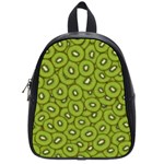 Kiwi Fruit Pattern Green Background School Bag (Small)