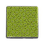 Kiwi Fruit Pattern Green Background Memory Card Reader (Square 5 Slot)