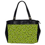 Kiwi Fruit Pattern Green Background Oversize Office Handbag (2 Sides)