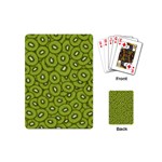 Kiwi Fruit Pattern Green Background Playing Cards Single Design (Mini)