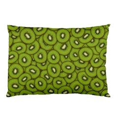 Kiwi Fruit Pattern Green Background Pillow Case (Two Sides) from ArtsNow.com Front