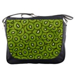 Kiwi Fruit Pattern Green Background Messenger Bag