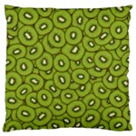 Kiwi Fruit Pattern Green Background Large Cushion Case (One Side)