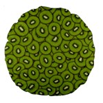 Kiwi Fruit Pattern Green Background Large 18  Premium Round Cushions