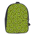 Kiwi Fruit Pattern Green Background School Bag (XL)