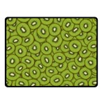 Kiwi Fruit Pattern Green Background Two Sides Fleece Blanket (Small)