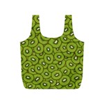 Kiwi Fruit Pattern Green Background Full Print Recycle Bag (S)