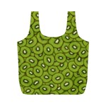 Kiwi Fruit Pattern Green Background Full Print Recycle Bag (M)