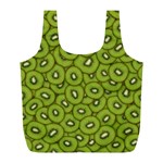 Kiwi Fruit Pattern Green Background Full Print Recycle Bag (L)