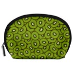 Kiwi Fruit Pattern Green Background Accessory Pouch (Large)