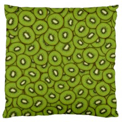 Kiwi Fruit Pattern Green Background Standard Premium Plush Fleece Cushion Case (Two Sides) from ArtsNow.com Back