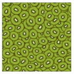 Kiwi Fruit Pattern Green Background Square Satin Scarf (36  x 36 )