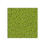 Kiwi Fruit Pattern Green Background Satin Bandana Scarf 22  x 22 