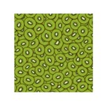 Kiwi Fruit Pattern Green Background Square Satin Scarf (30  x 30 )