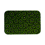 Kiwi Fruit Pattern Green Background Open Lid Metal Box (Silver)  