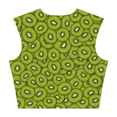 Kiwi Fruit Pattern Green Background Cotton Crop Top from ArtsNow.com Back