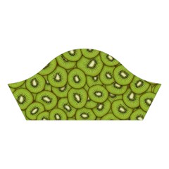 Kiwi Fruit Pattern Green Background Cotton Crop Top from ArtsNow.com Left Sleeve