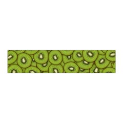 Kiwi Fruit Pattern Green Background Pleated Skirt from ArtsNow.com Waist Band