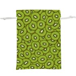 Kiwi Fruit Pattern Green Background Lightweight Drawstring Pouch (XL)