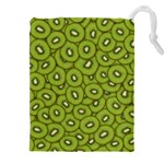 Kiwi Fruit Pattern Green Background Drawstring Pouch (4XL)