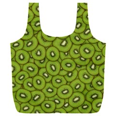 Kiwi Fruit Pattern Green Background Full Print Recycle Bag (XXL) from ArtsNow.com Back