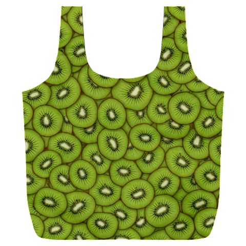 Kiwi Fruit Pattern Green Background Full Print Recycle Bag (XXXL) from ArtsNow.com Front