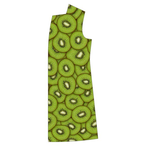 Kiwi Fruit Pattern Green Background Kids  Long Sleeve Velvet Lounge Robe from ArtsNow.com Front Left