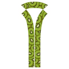 Kiwi Fruit Pattern Green Background Kids  Long Sleeve Velvet Lounge Robe from ArtsNow.com Collar Inside