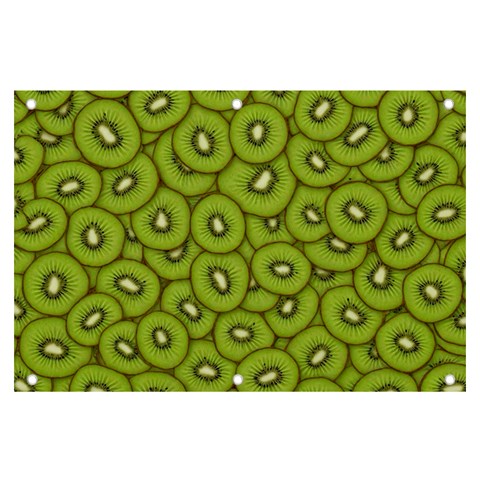 Kiwi Fruit Pattern Green Background Banner and Sign 6  x 4  from ArtsNow.com Front