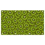 Kiwi Fruit Pattern Green Background Banner and Sign 7  x 4 