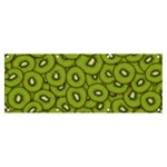 Kiwi Fruit Pattern Green Background Banner and Sign 8  x 3 