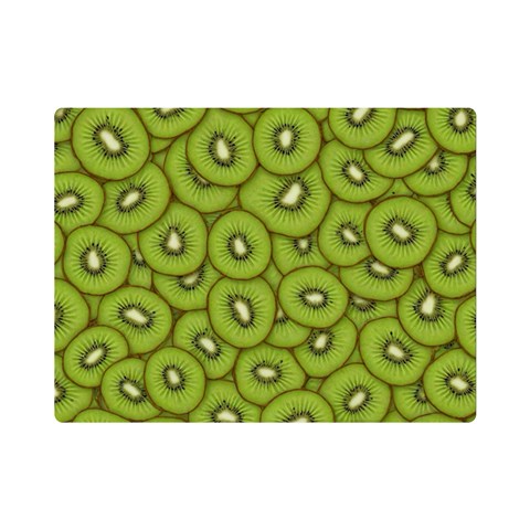 Kiwi Fruit Pattern Green Background Premium Plush Fleece Blanket (Mini) from ArtsNow.com 35 x27  Blanket Front