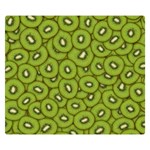 Kiwi Fruit Pattern Green Background Premium Plush Fleece Blanket (Small)