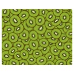 Kiwi Fruit Pattern Green Background Premium Plush Fleece Blanket (Medium)