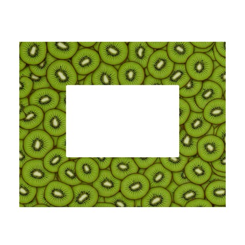 Kiwi Fruit Pattern Green Background White Tabletop Photo Frame 4 x6  from ArtsNow.com Front