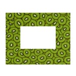 Kiwi Fruit Pattern Green Background White Tabletop Photo Frame 4 x6 