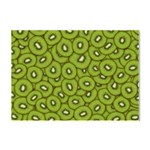 Kiwi Fruit Pattern Green Background Crystal Sticker (A4)