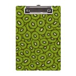 Kiwi Fruit Pattern Green Background A5 Acrylic Clipboard