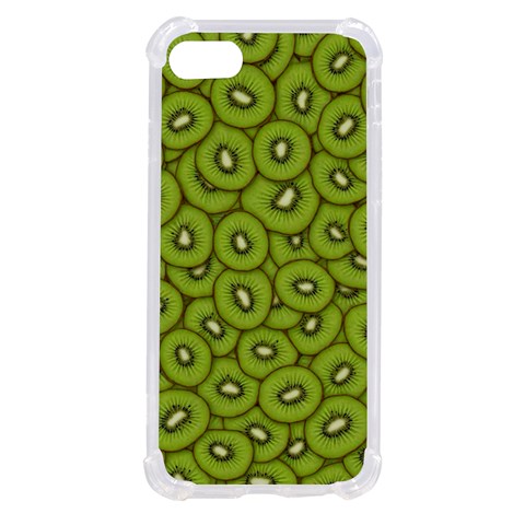 Kiwi Fruit Pattern Green Background iPhone SE from ArtsNow.com Front