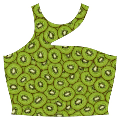 Kiwi Fruit Pattern Green Background Cut Out Top from ArtsNow.com Front