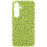 Kiwi Fruit Pattern Green Background Samsung Galaxy S24 6.2 Inch Black TPU UV Case