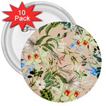 Textile Fabric Tropical 3  Buttons (10 pack) 