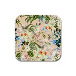 Textile Fabric Tropical Rubber Square Coaster (4 pack)